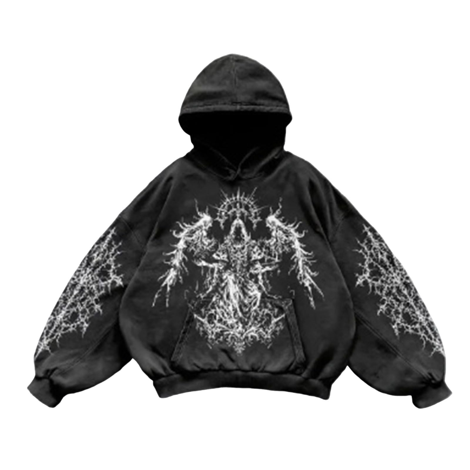 Generisch Mens Hoodie Unisex Streetwear Casual Fleece Hoodie With